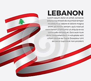 Lebanon flag for decorative.Vector background photo