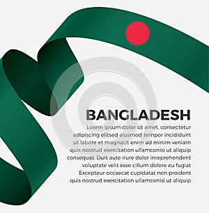 Bangladesh flag for decorative.Vector background photo