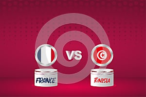 Country Flag Background France vs Tunisi photo