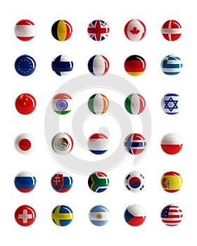 Country flags web buttons