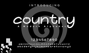 Country Font Elegant alphabet letters serif font and number