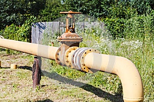 Country gasification - gas main in village