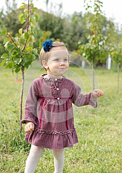 Country girl in the garden