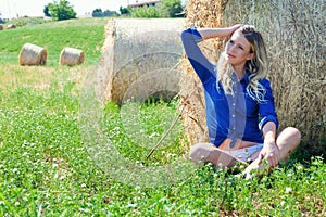 Country girl. Natural blonde woman