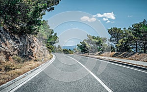 Country highway on a summer day.