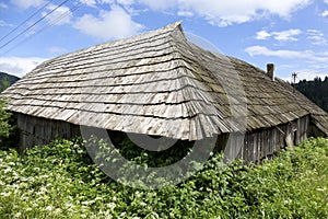 Country historically wooden Buiding in Nature, Slovakia photo