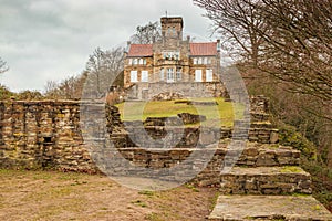 Country house Custodis on the old castle complex of the Isenberg near Hattingen above the Ruhr photo