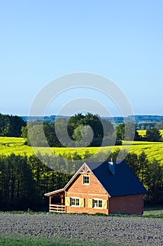 Country house in a field