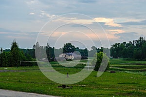 A country house near a field in the countryside1