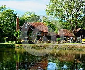 Country house with pond