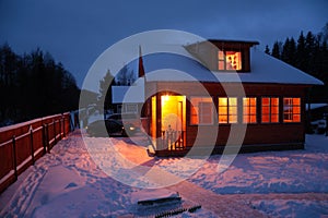 Country house in winter