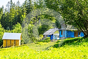 Country houses on a hill