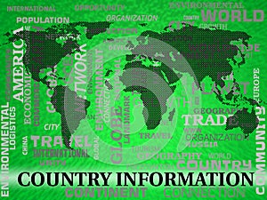 Country Information Shows Countries Facts Or Statistics