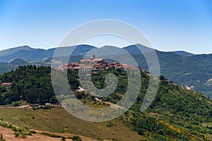 Country landscape near Albano di Lucania, Italy