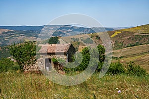 Country landscape near Albano di Lucania, Italy