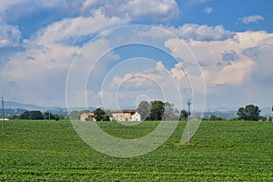 Country landscape near Castell`Arquato photo