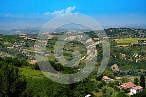 Country landscape near Orsogna and Bucchianico, Abruzzo, Italy photo