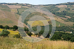 Country landscape near Potenza, Basilicata, Italy