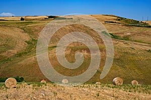 Country landscape near Tricarico and San Chirico, Basilicata, Italy