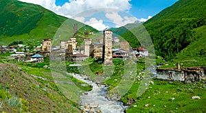 Country landscape in Svaneti