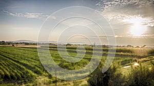 Country landscape in Tuscany, near Siena, Italy