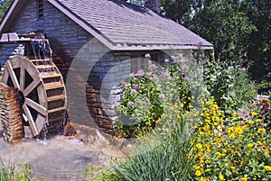 Country mill with waterwheel photo