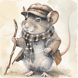 Country mouse illustration