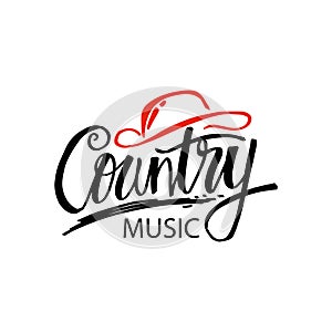 Country music hand lettering calligraphy.