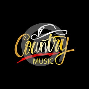 Country music hand lettering calligraphy.