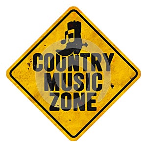 Country Music Zone Sign