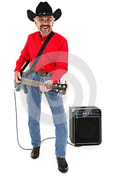 Country Musician Age 75 with Electric Guitar