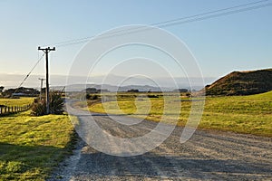 Country road in an agricultural area