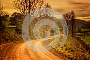 Country road in Australia photo