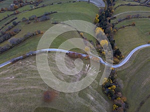 The country road in autumn