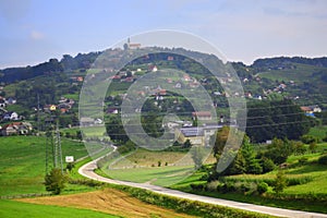 Country road in beautiful scenery Slovenia Europe