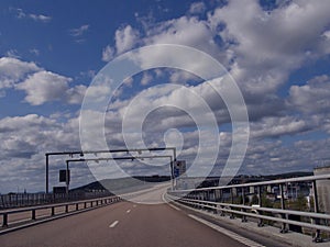 Country Road, cloudy sommar fourney in Sweden