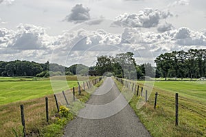 Country road on a dike