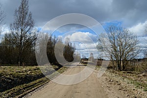 country road in forest