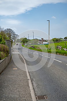 Country road at Kirkwall, Scotland, vertical shot