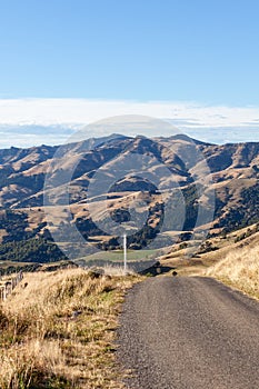 Country road, leading into the hills