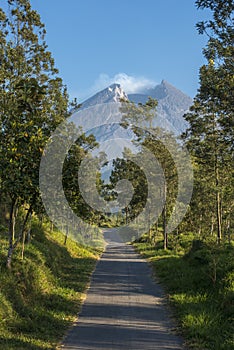 A country road leading to Mount