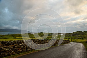 A country road leading to the sea Co.Donegal  Ireland.