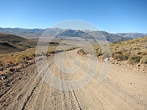 Country road in the mountains, California