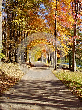 A country road in Pennsylvania in autumn