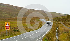 Country road in Scotland, UK