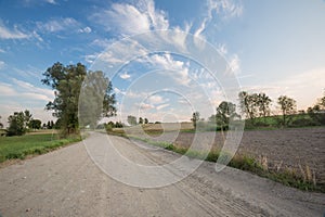 Country rural sandy road