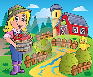 Country scene with red barn 7