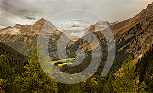 Country side landscape scene, Alps Switzerland