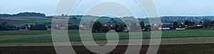 Country side panorama in twilight