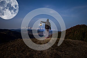 MOON,Country Snow trees,birds,Hights Tatras